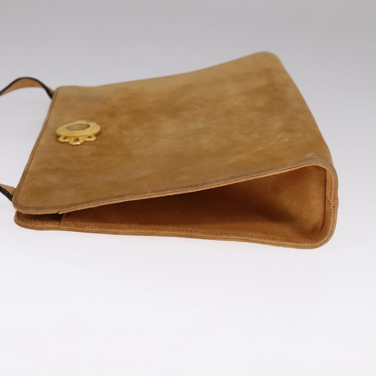 Salvatore Ferragamo Beige Suede Shoulder Bag (Pre-Owned)