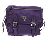 Prada Tessuto Purple Synthetic Shoulder Bag (Pre-Owned)