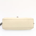 Gucci Bamboo White Leather Handbag (Pre-Owned)