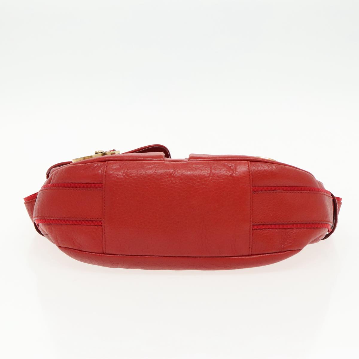 Salvatore Ferragamo Red Leather Shoulder Bag (Pre-Owned)
