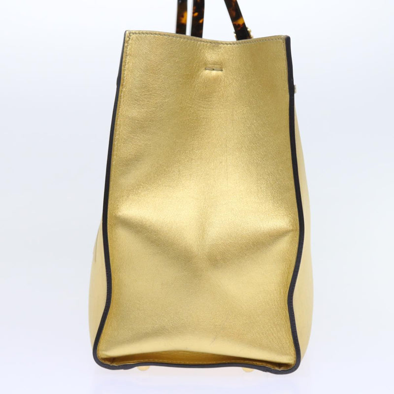 Fendi Gold Leather Handbag (Pre-Owned)