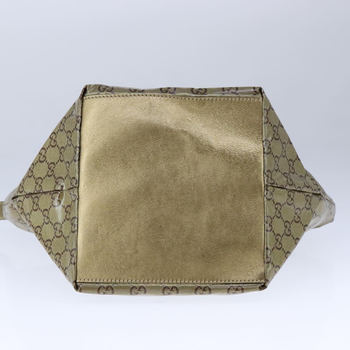 Gucci Gg Crystal Grey Canvas Handbag (Pre-Owned)