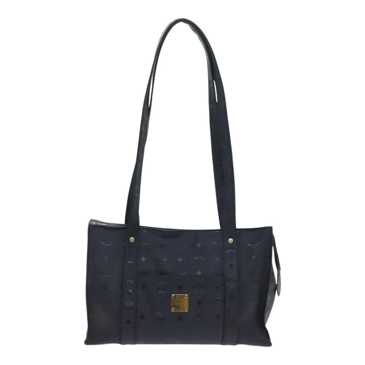 MCM Stark Visetos Black Leather Tote Bag (Pre-Owned)