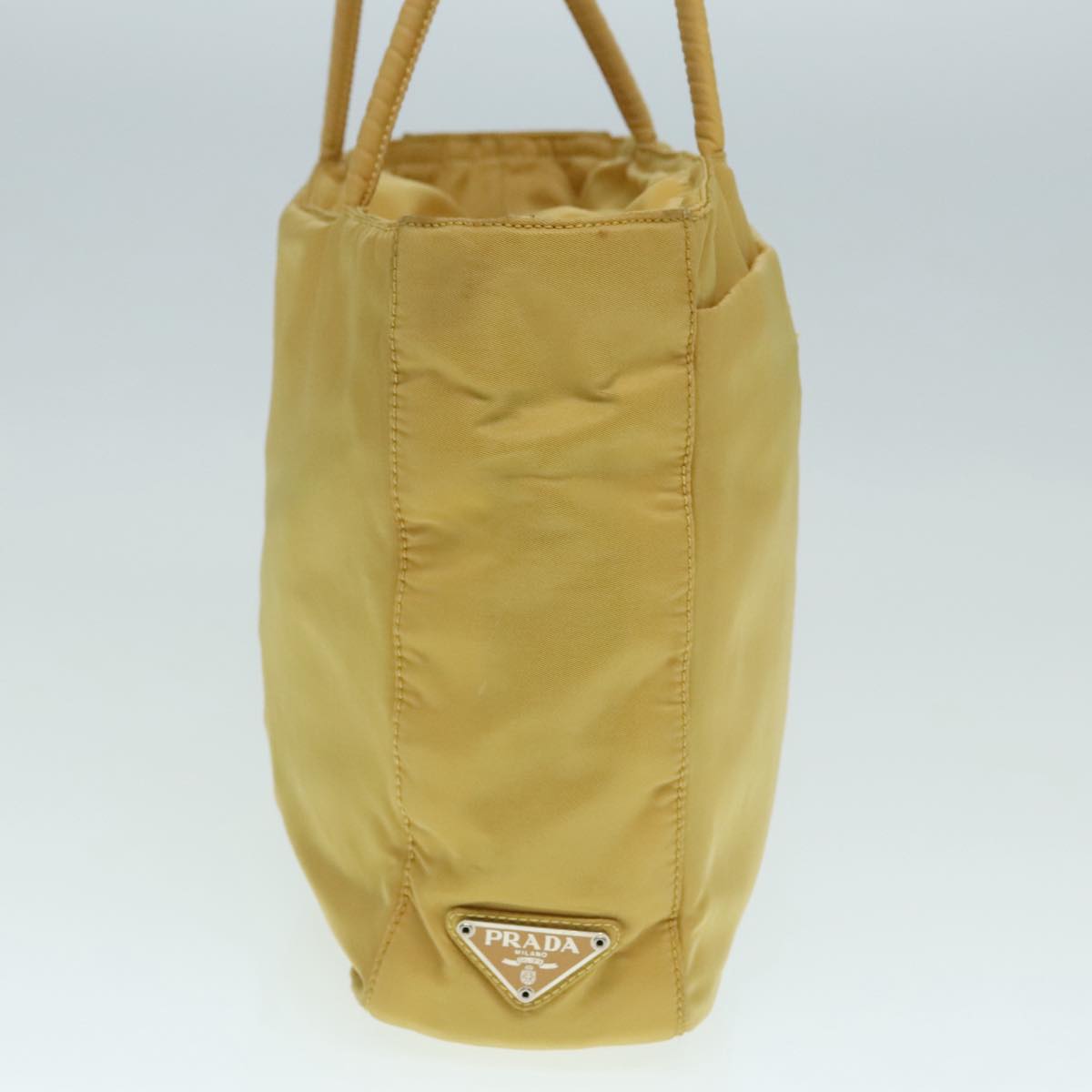 Prada Tessuto Yellow Synthetic Handbag (Pre-Owned)