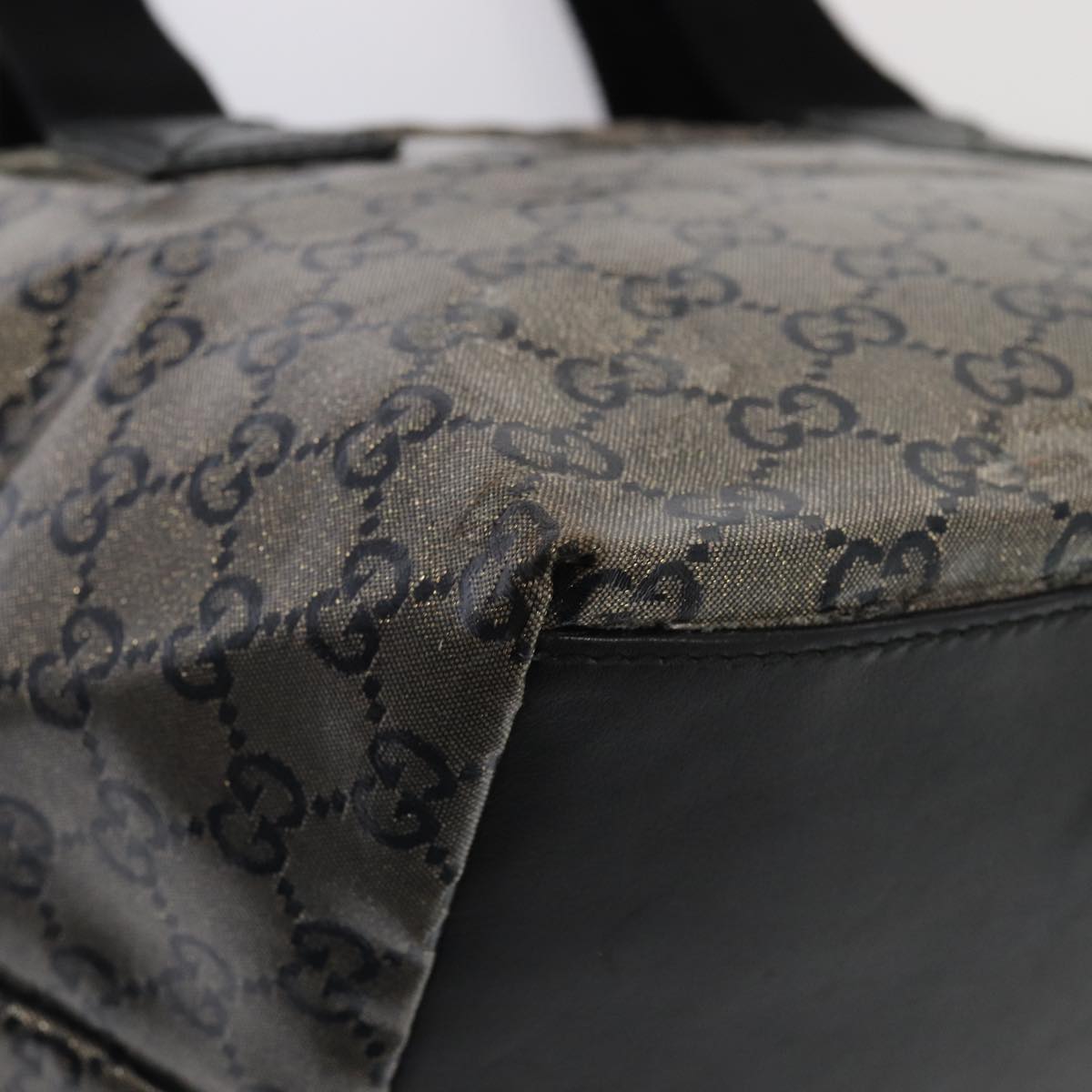 Gucci Gg Canvas Black Canvas Tote Bag (Pre-Owned)