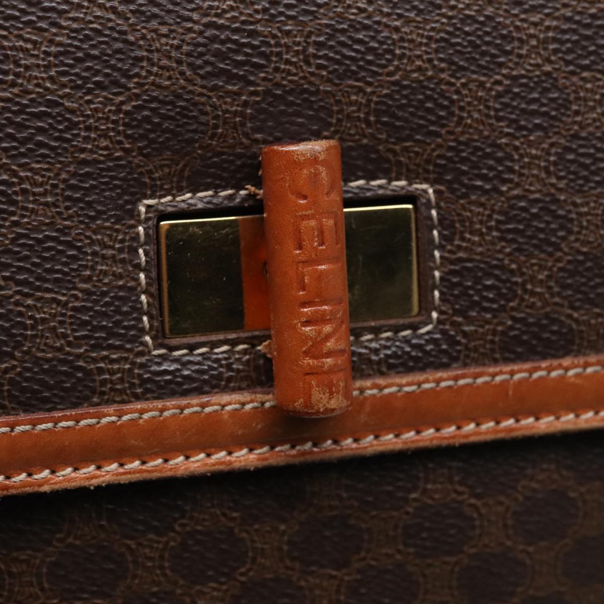 Céline Brown Canvas Handbag (Pre-Owned)