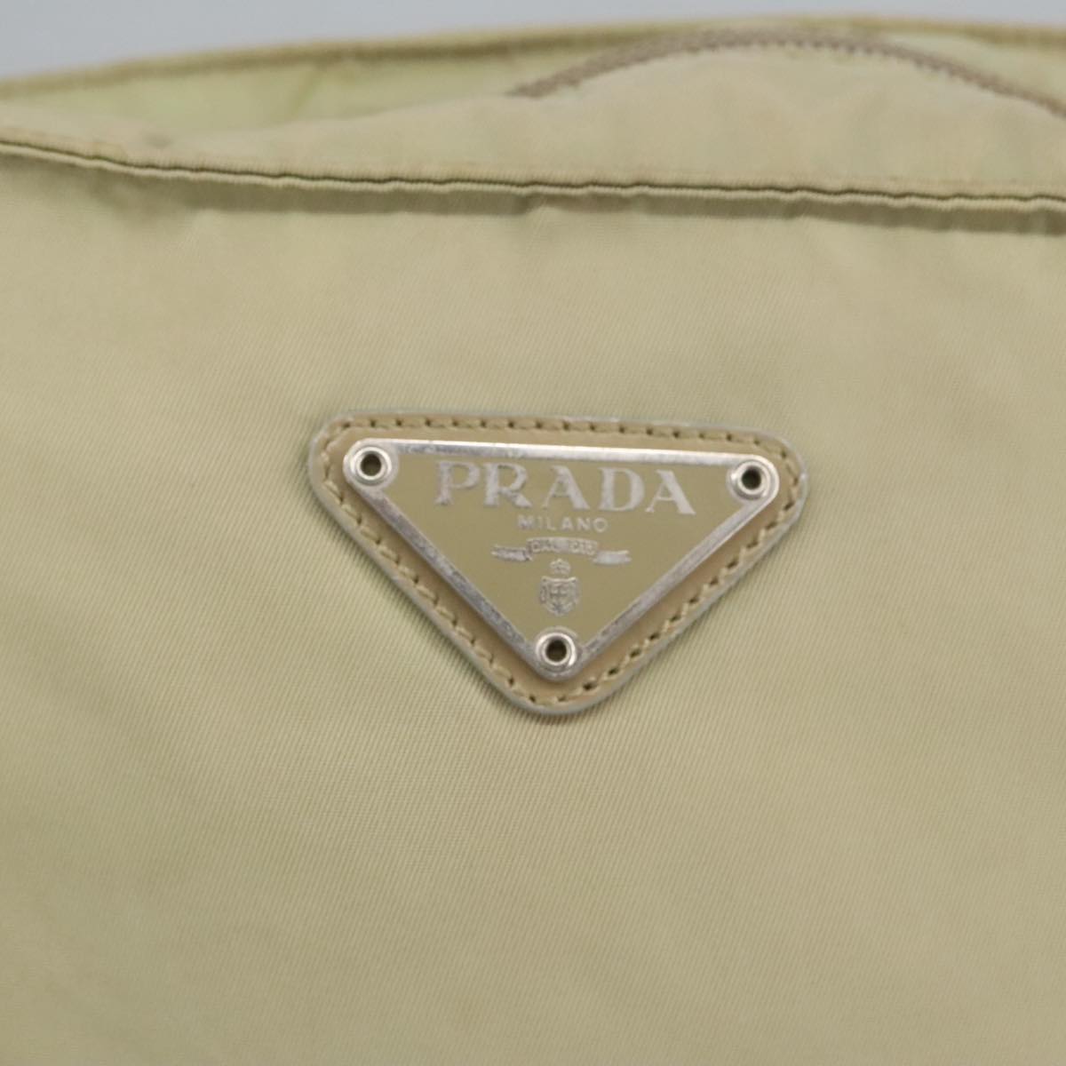 Prada Re-Nylon Beige Synthetic Shoulder Bag (Pre-Owned)