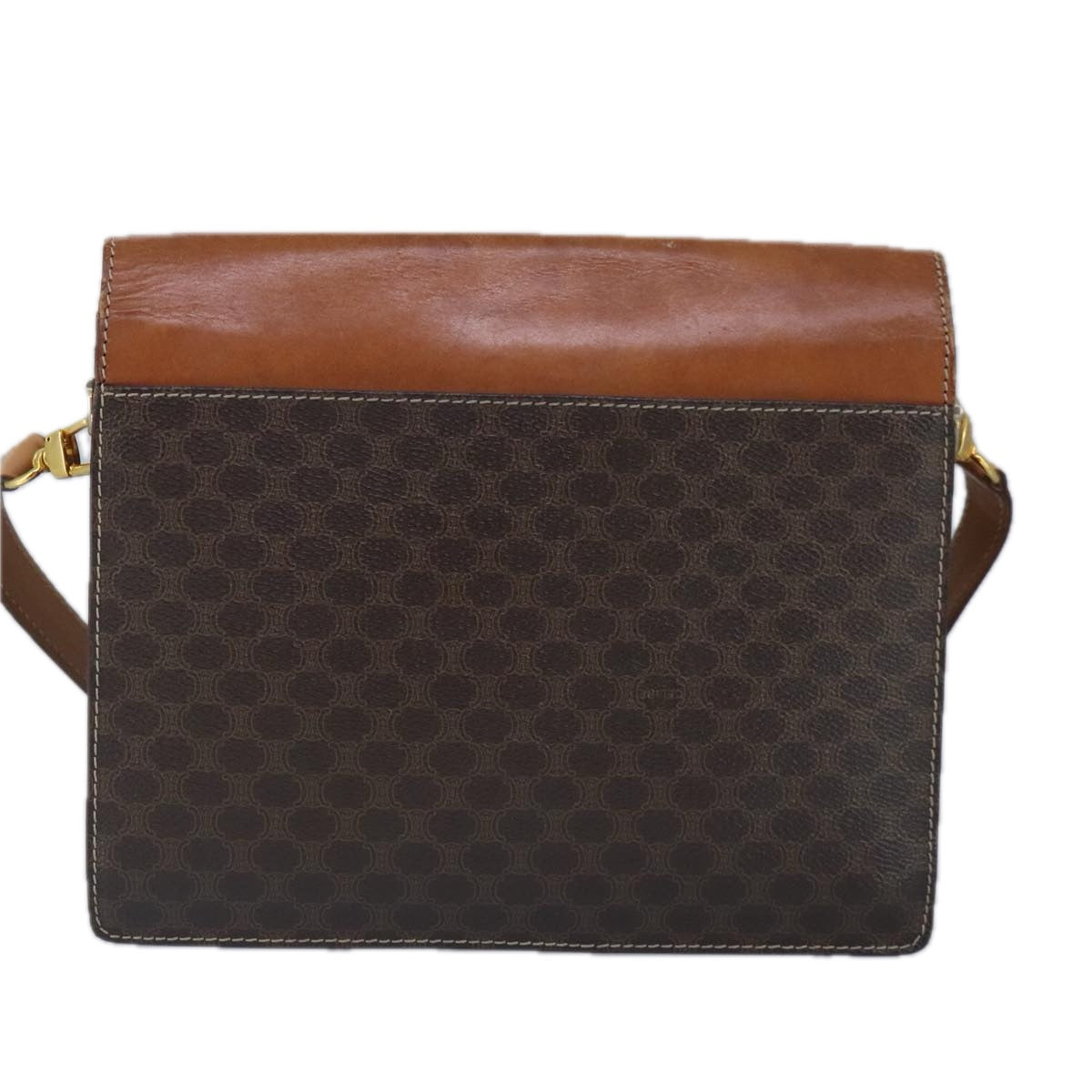 Céline Triomphe Brown Canvas Shoulder Bag (Pre-Owned)