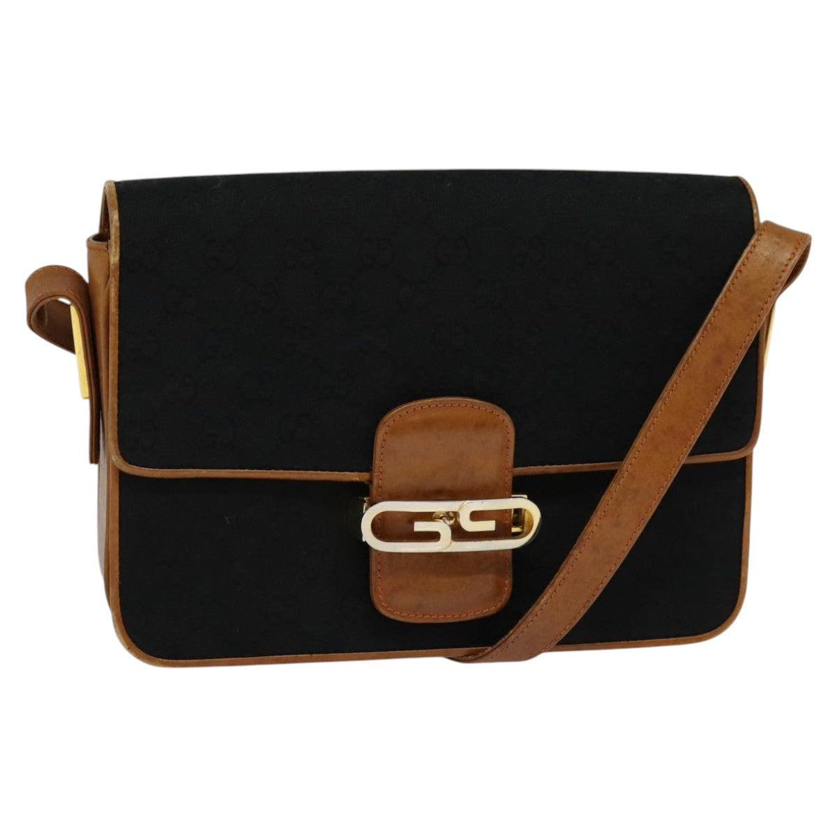 Gucci Black Canvas Shoulder Bag (Pre-Owned)