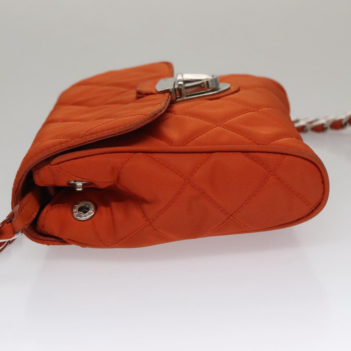 Prada Tessuto Orange Synthetic Shoulder Bag (Pre-Owned)