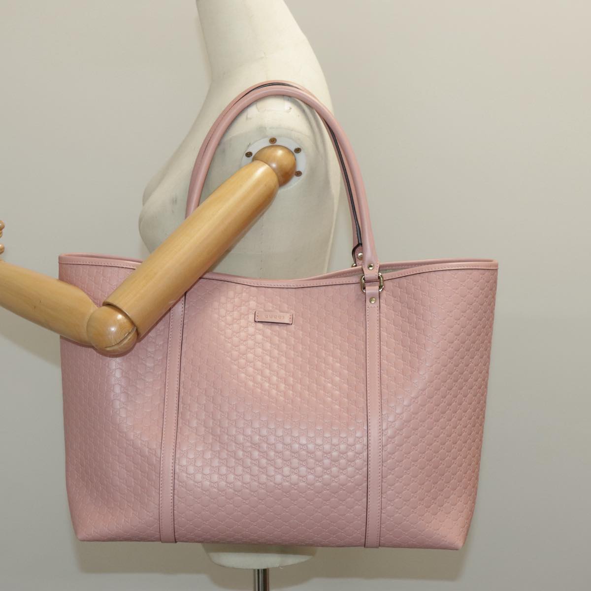 Gucci Micro Guccissima Pink Leather Tote Bag (Pre-Owned)