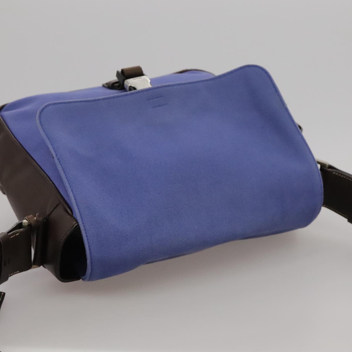 Prada Blue Canvas Shoulder Bag (Pre-Owned)