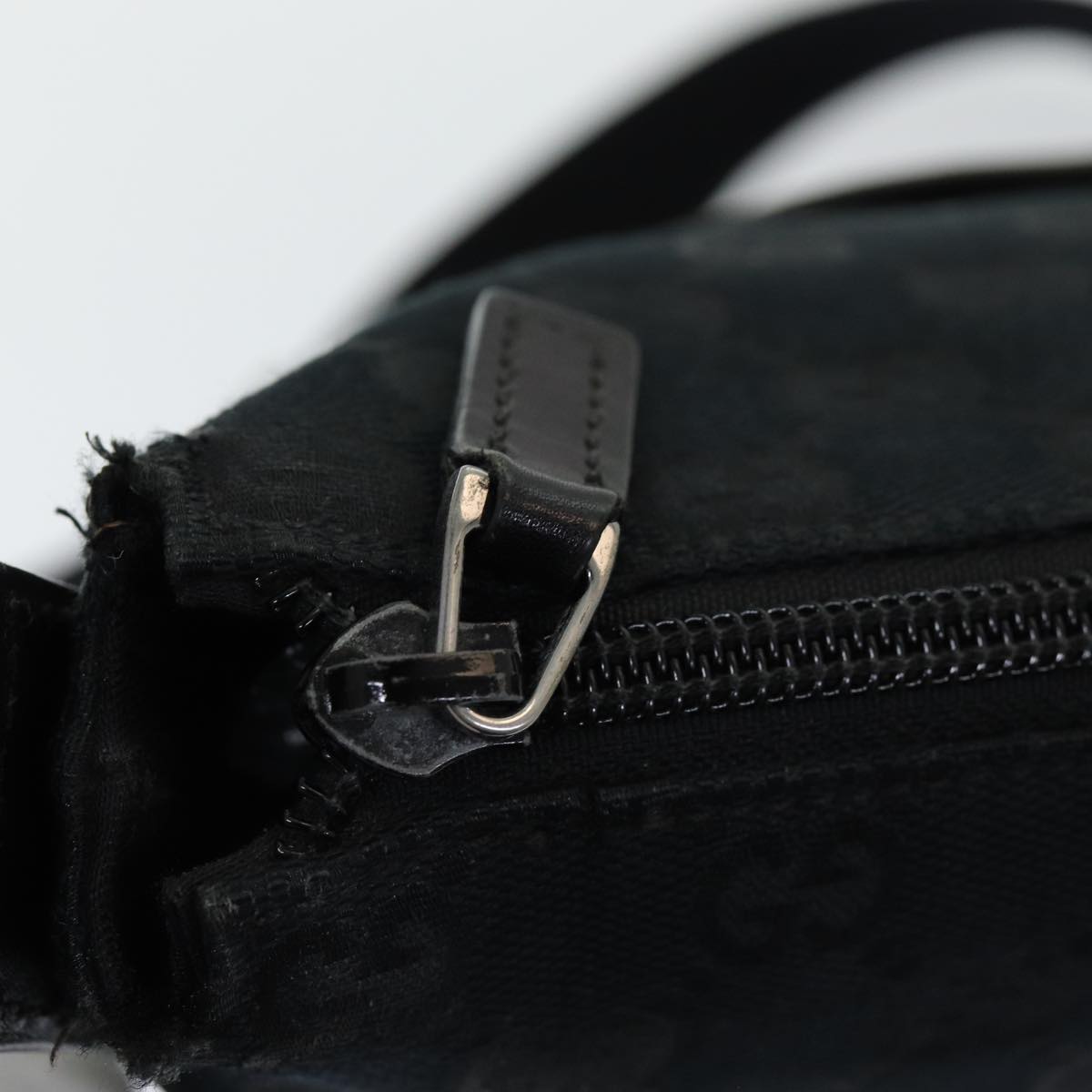 Gucci Gg Canvas Black Canvas Shoulder Bag (Pre-Owned)