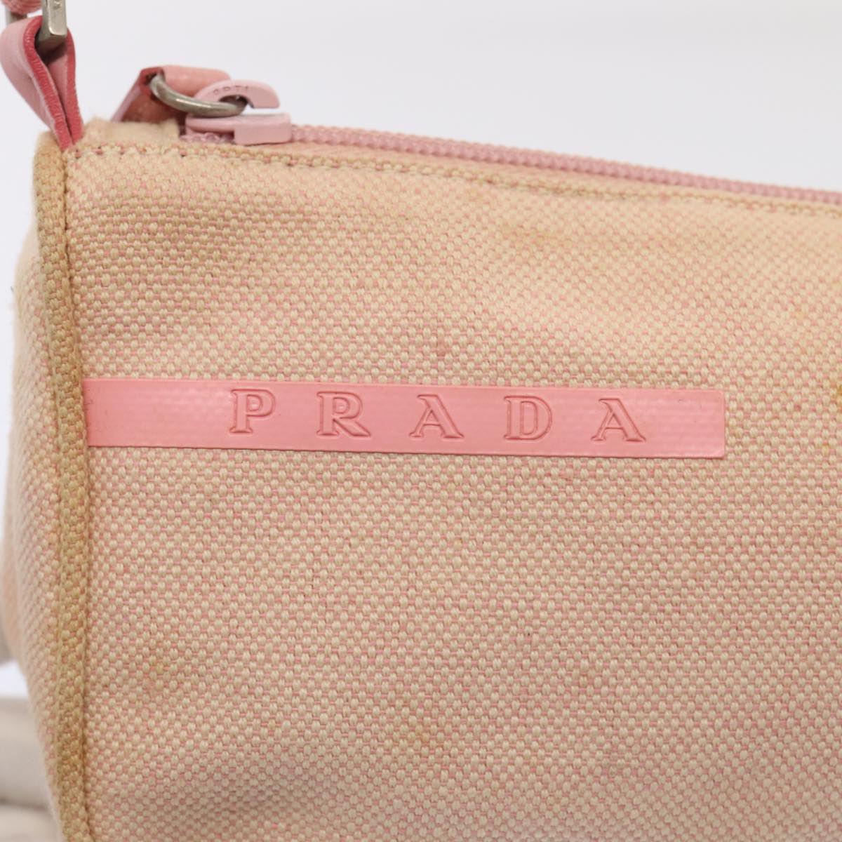 Prada Sports Pink Canvas Clutch Bag (Pre-Owned)