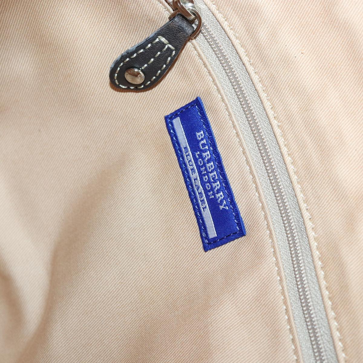 Burberry Blue Label Beige Canvas Shoulder Bag (Pre-Owned)