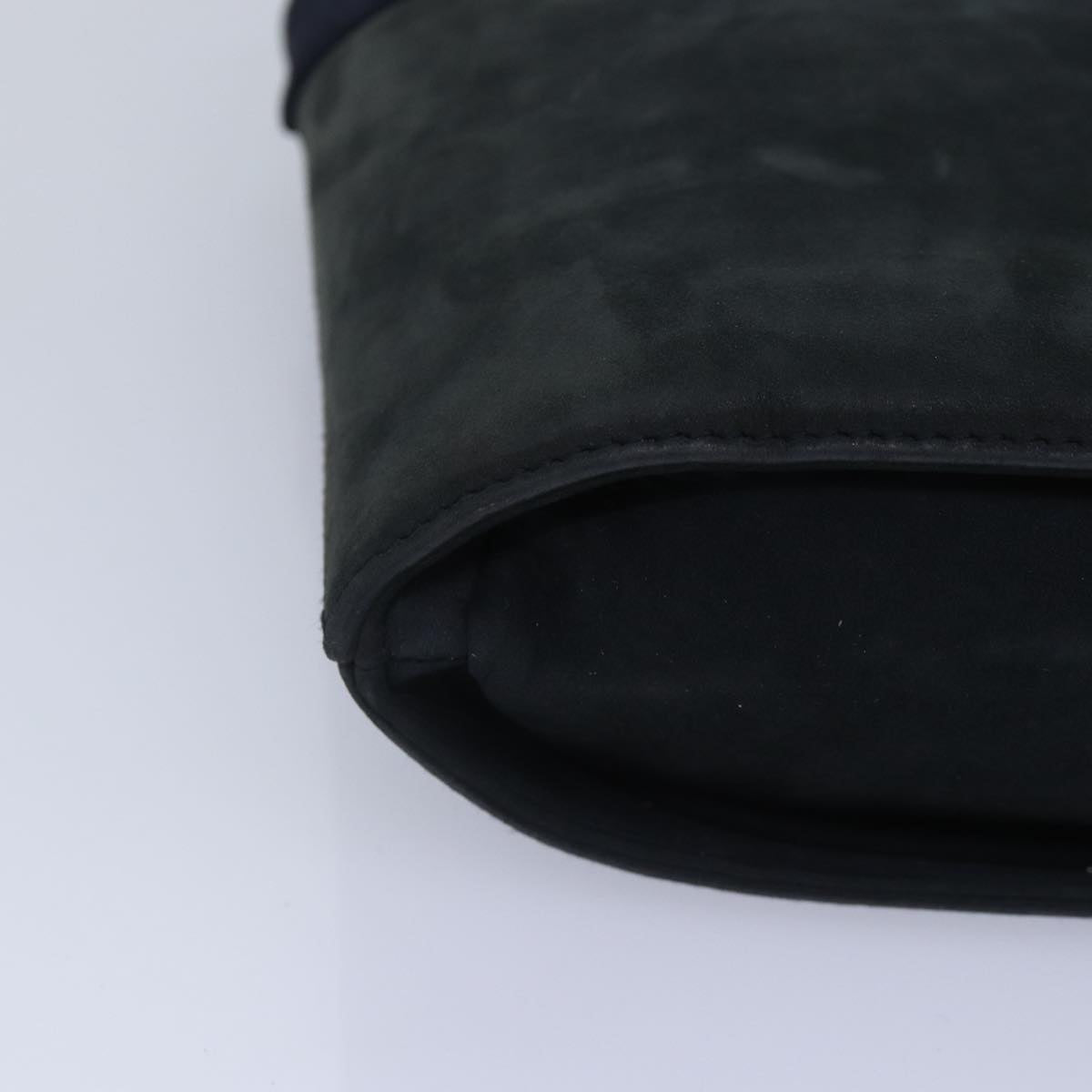 Salvatore Ferragamo Vara Navy Suede Handbag (Pre-Owned)