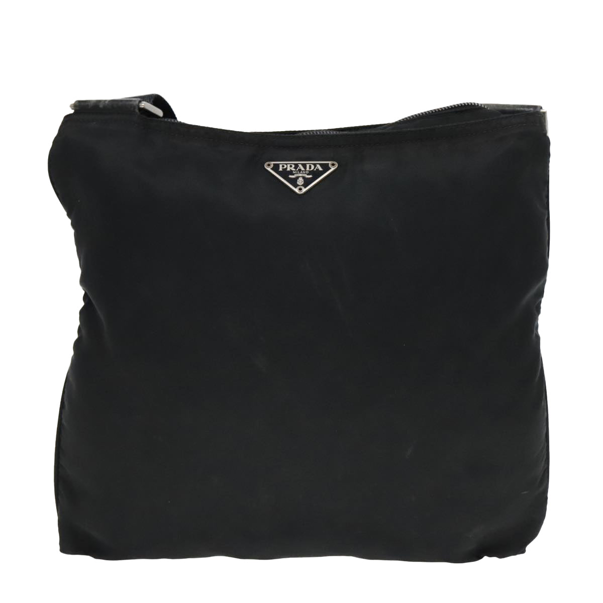 Prada Re-Nylon Black Canvas Shoulder Bag (Pre-Owned)