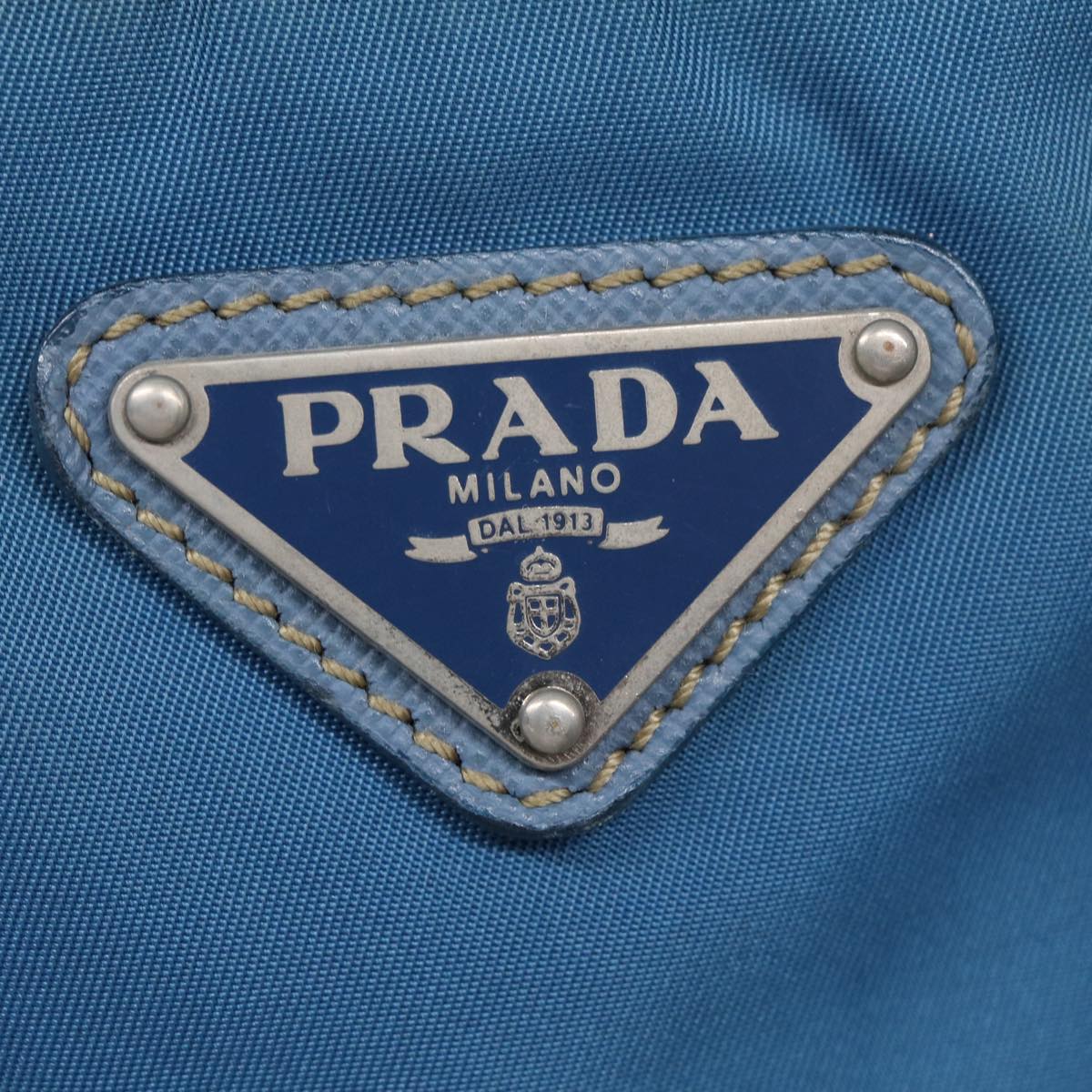 Prada Tessuto Blue Synthetic Shoulder Bag (Pre-Owned)
