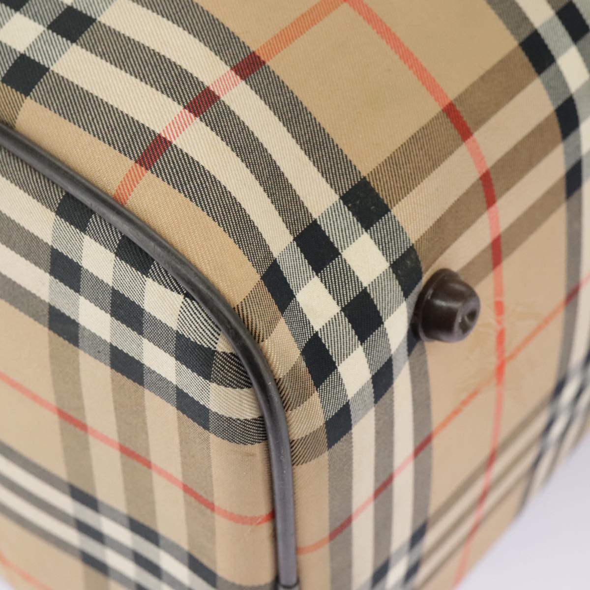 Burberry Nova Check Beige Canvas Travel Bag (Pre-Owned)