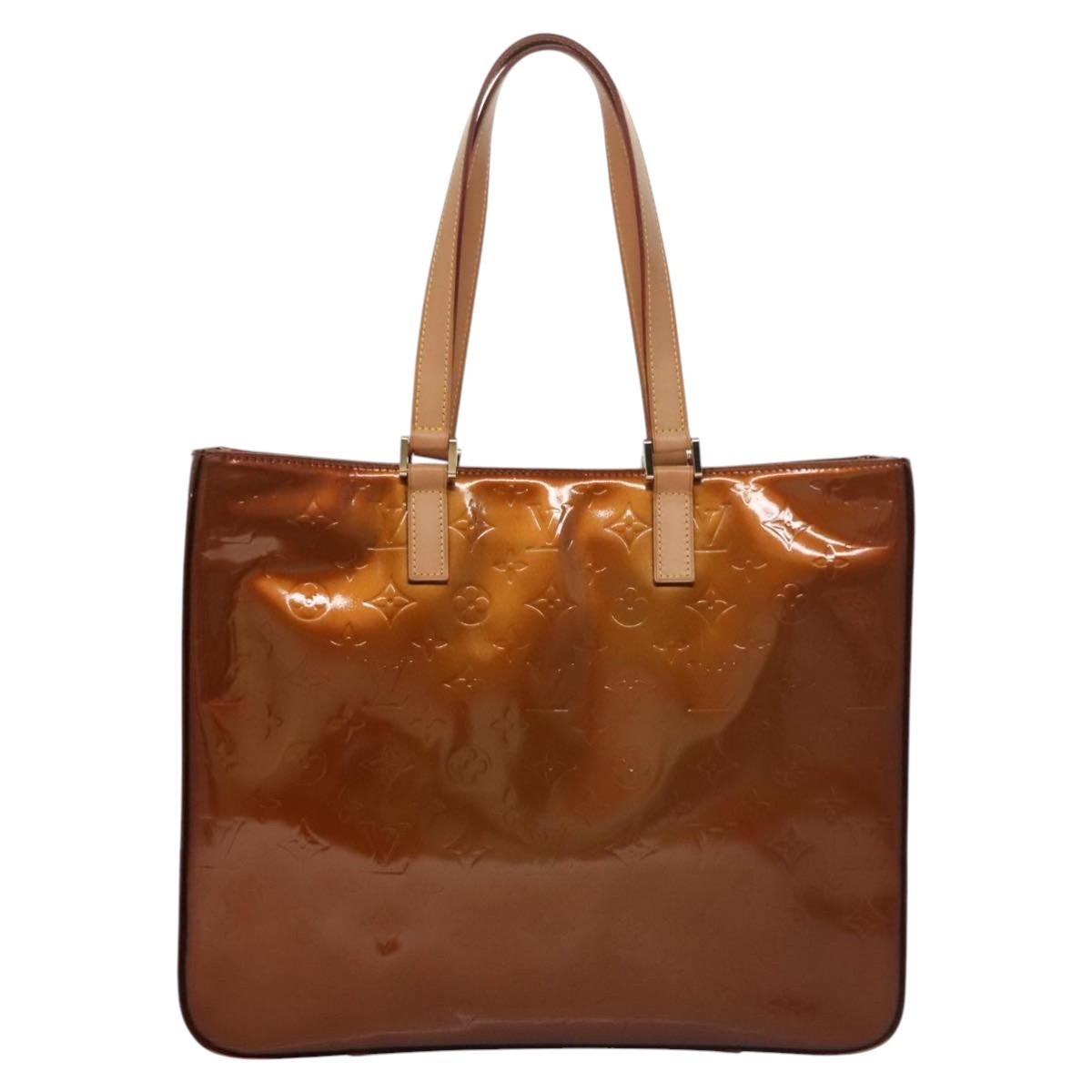 Louis Vuitton Columbus Brown Patent Leather Tote Bag (Pre-Owned)
