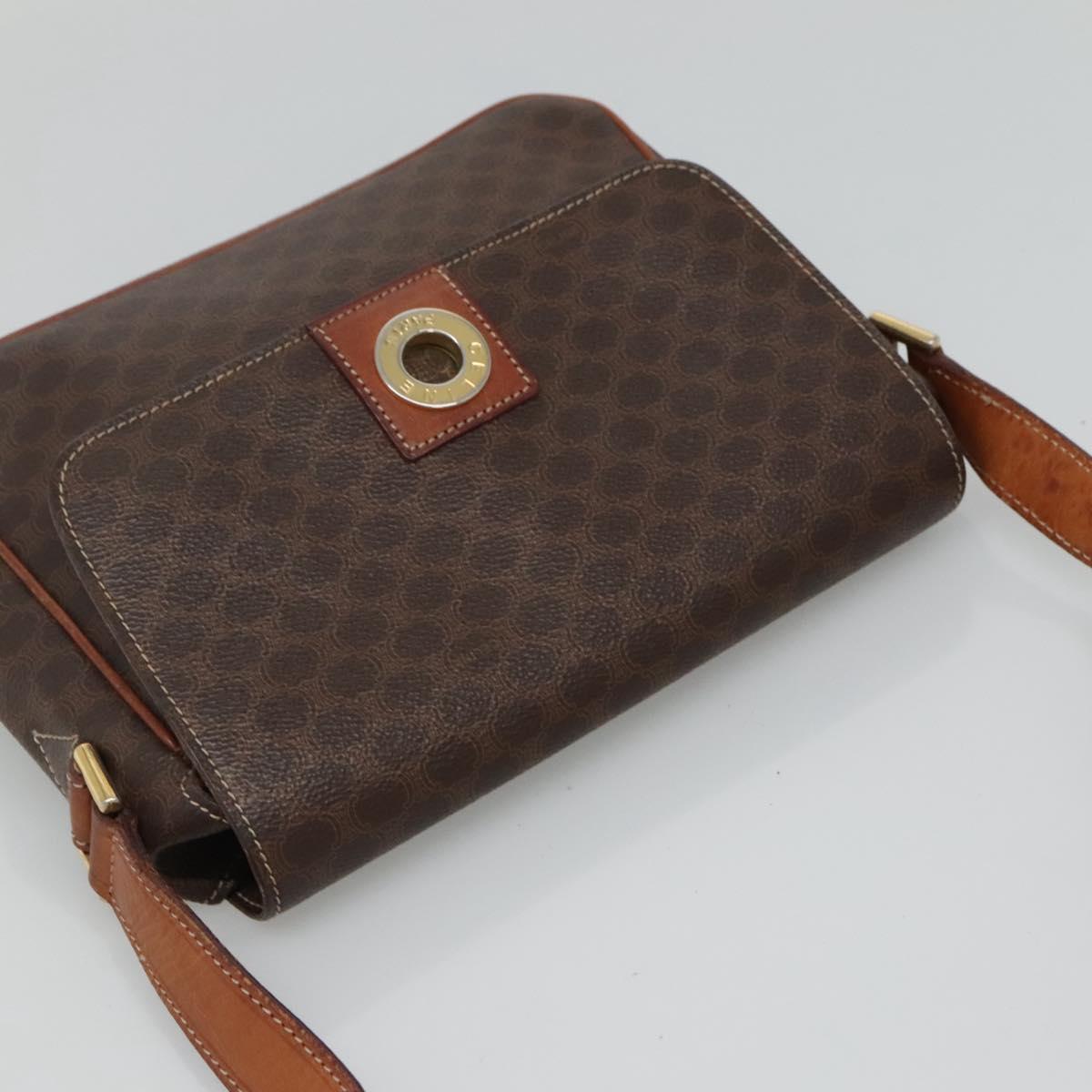 Céline Macadam Brown Canvas Shoulder Bag (Pre-Owned)