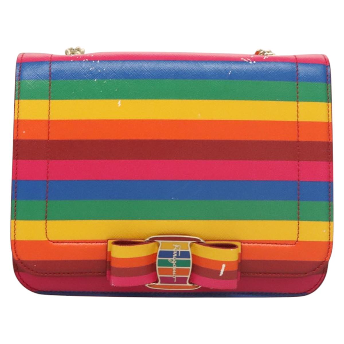 Salvatore Ferragamo Vara Multicolour Leather Shoulder Bag (Pre-Owned)
