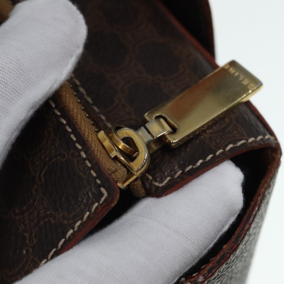 Céline Macadam Brown Canvas Handbag (Pre-Owned)