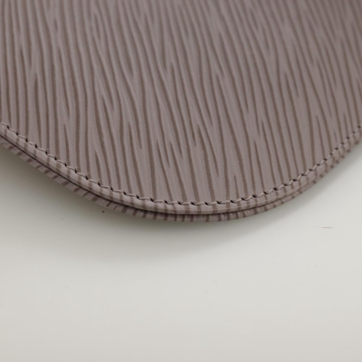 Louis Vuitton Demi Lune Grey Leather Clutch Bag (Pre-Owned)