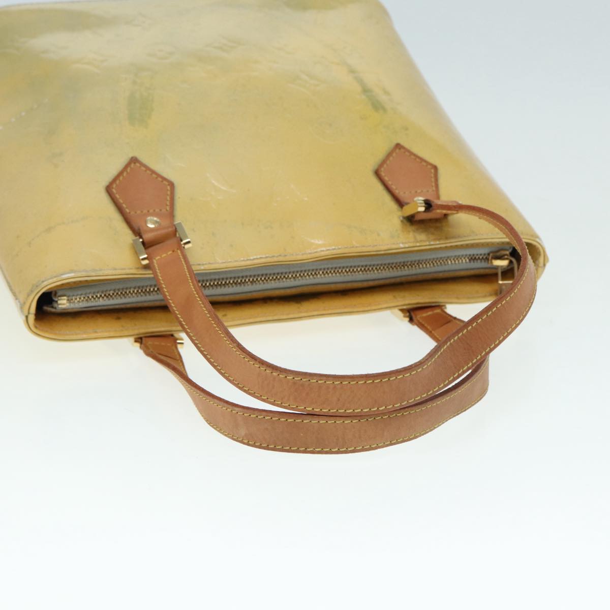 Louis Vuitton Houston Yellow Patent Leather Handbag (Pre-Owned)