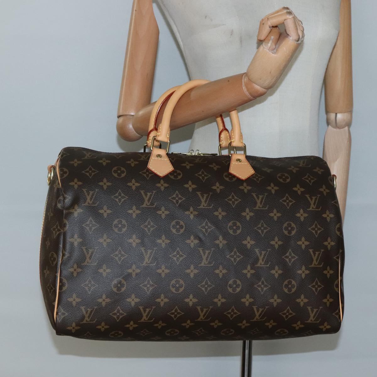 Louis Vuitton Speedy Bandoulière Brown Canvas, Leather Travel Bag (Pre-Owned)