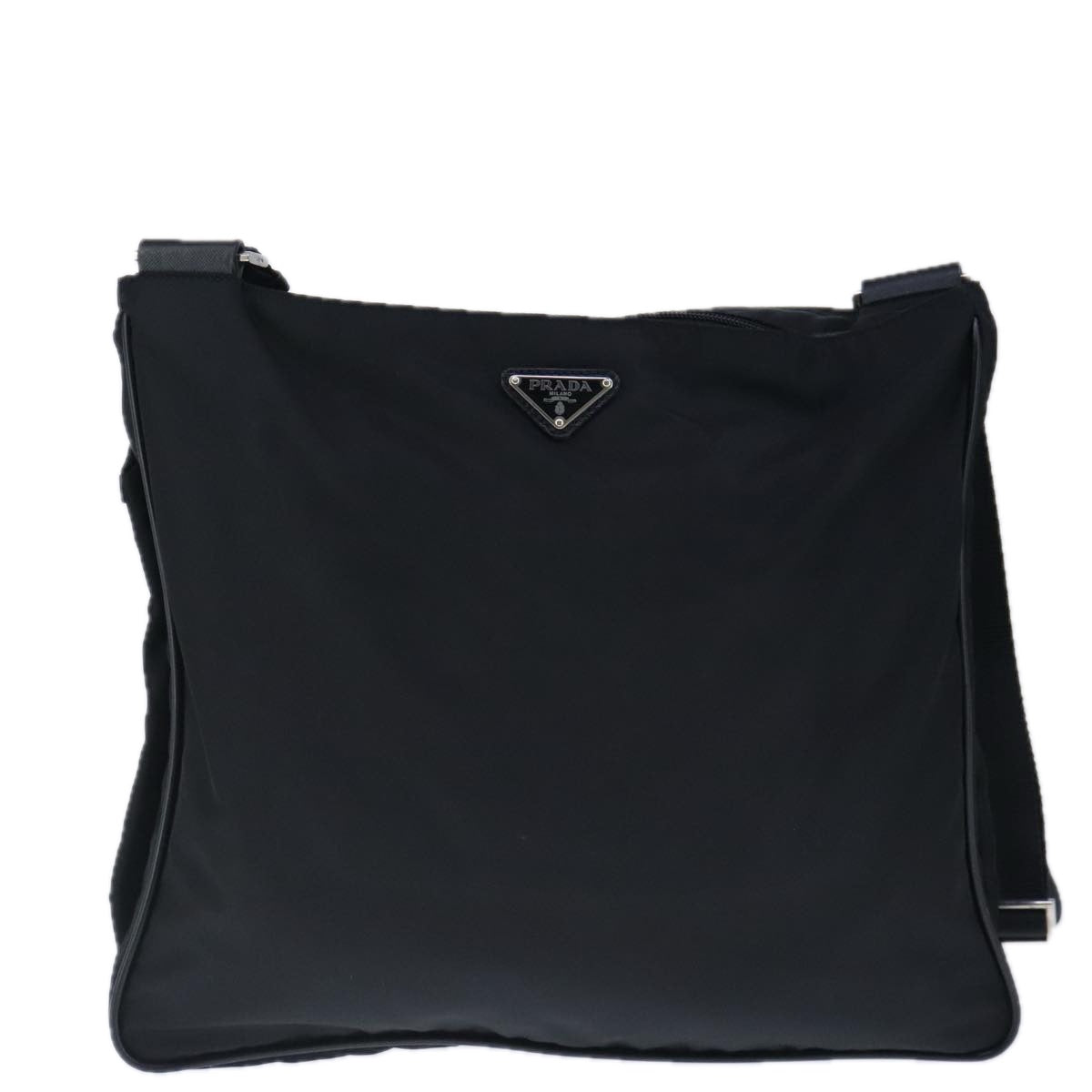 Prada Tessuto Black Synthetic Shoulder Bag (Pre-Owned)