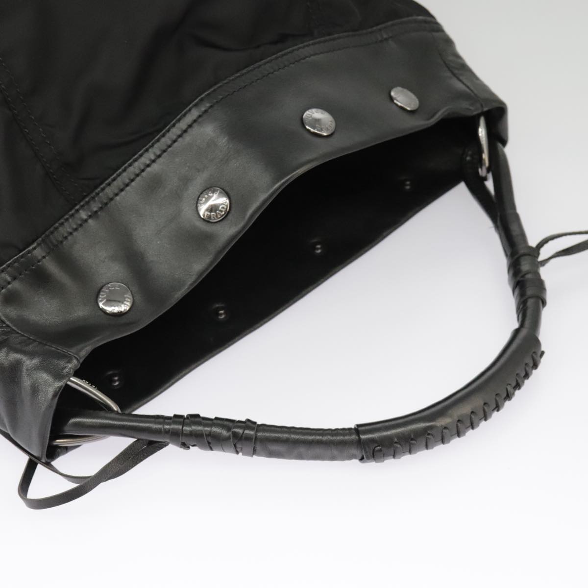 Prada Re-Nylon Black Synthetic Shoulder Bag (Pre-Owned)