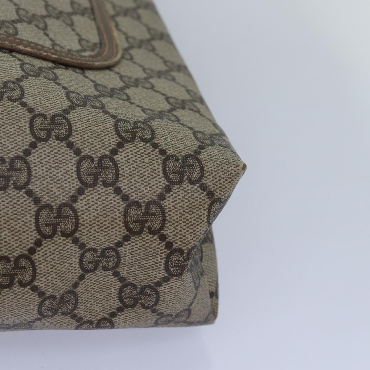 Gucci Sherry Beige Canvas Tote Bag (Pre-Owned)