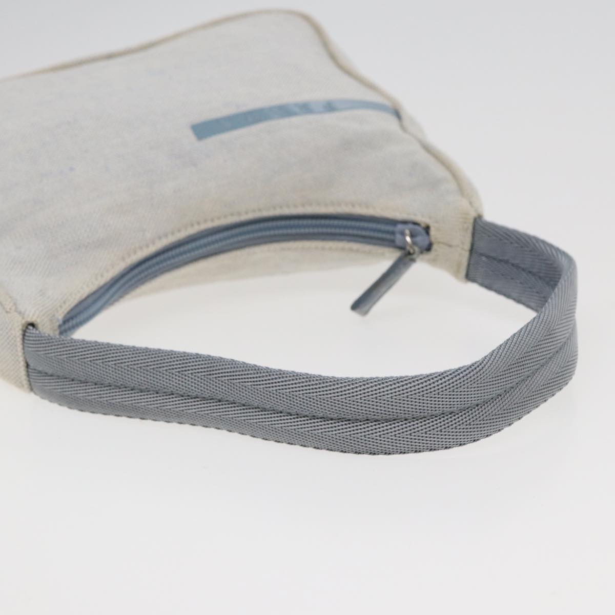 Prada Re-Edition Grey Canvas Clutch Bag (Pre-Owned)