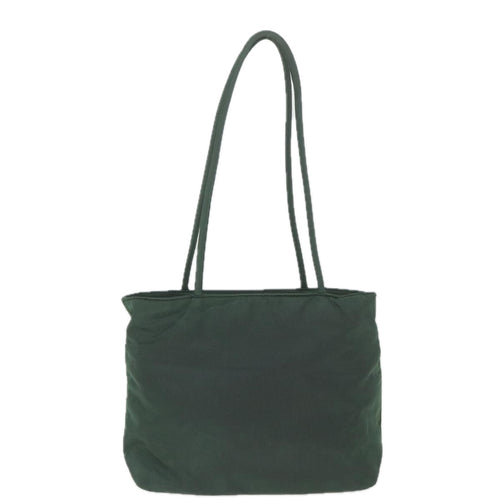 Prada Cabas Green Synthetic Shoulder Bag (Pre-Owned)