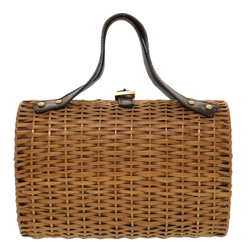 Fendi Panier Moyen Brown Wood Handbag (Pre-Owned)