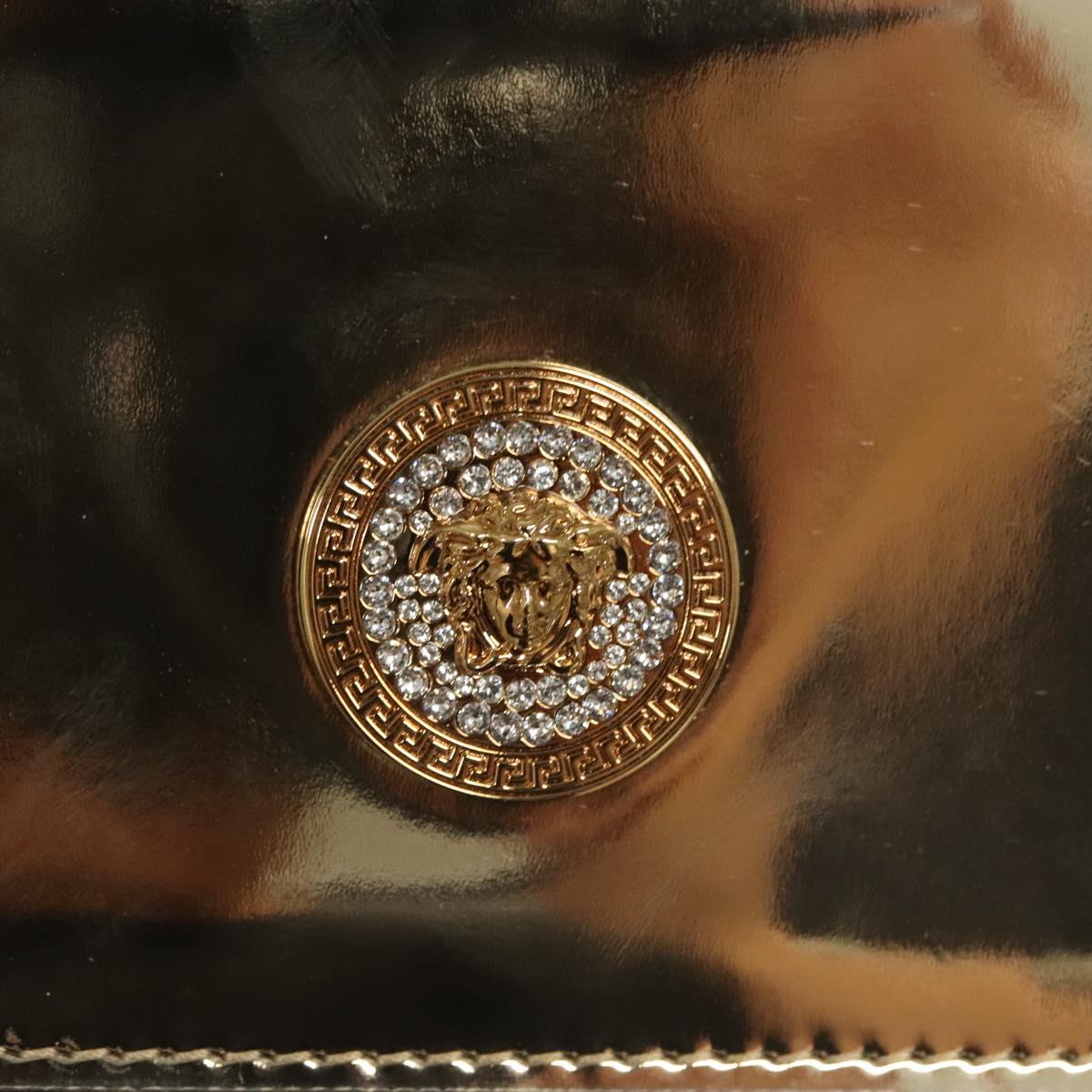 Versace Gold Patent Leather Shoulder Bag (Pre-Owned)
