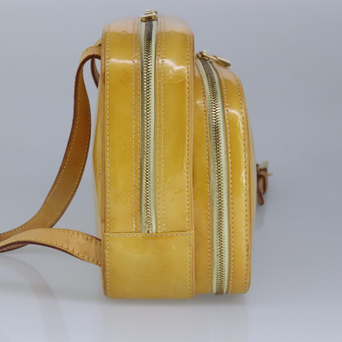 Louis Vuitton Murray Yellow Patent Leather Backpack Bag (Pre-Owned)