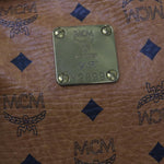 MCM Stark Visetos Brown Canvas Travel Bag (Pre-Owned)