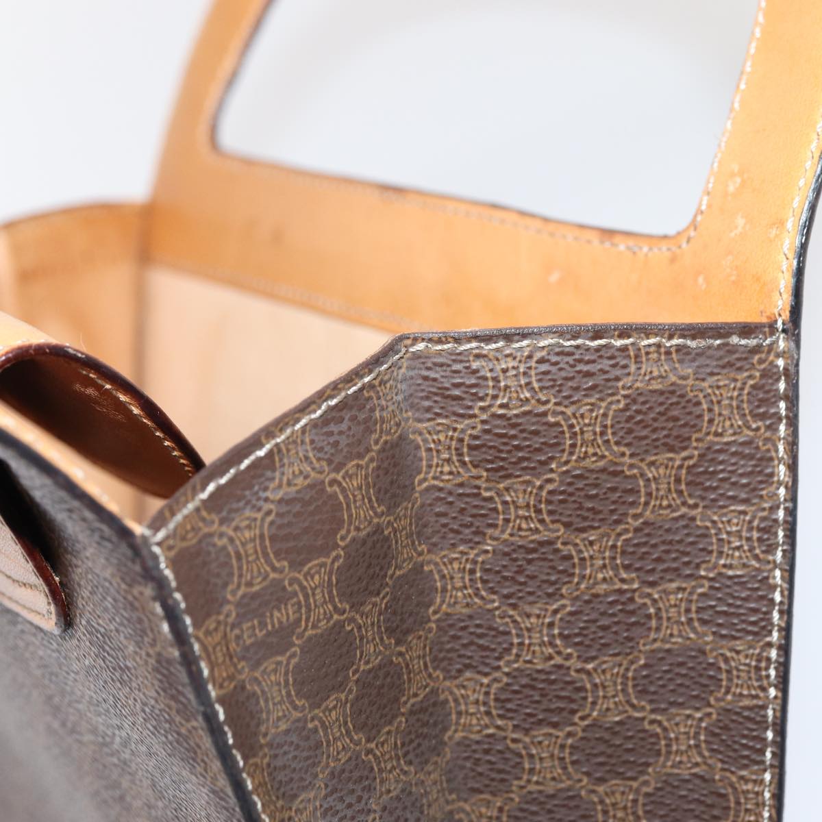 Céline Macadam Brown Canvas Handbag (Pre-Owned)