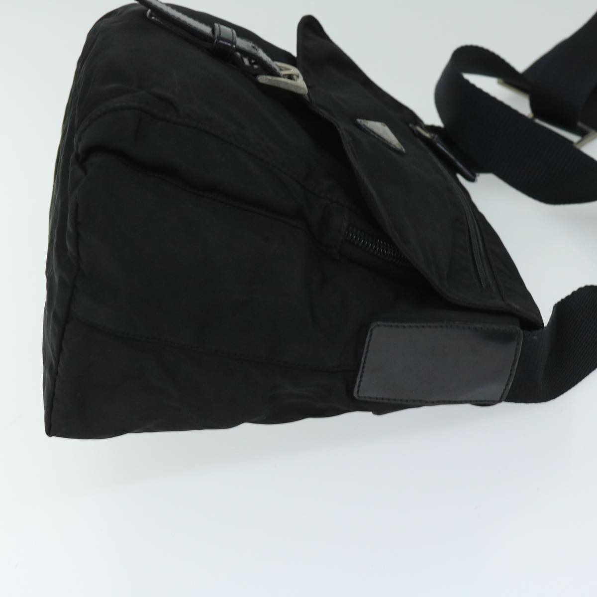Prada Tessuto Black Canvas Shoulder Bag (Pre-Owned)