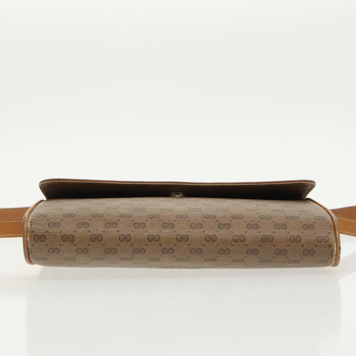 Gucci Micro Small Gg Canvas Brown Canvas Shoulder Bag (Pre-Owned)