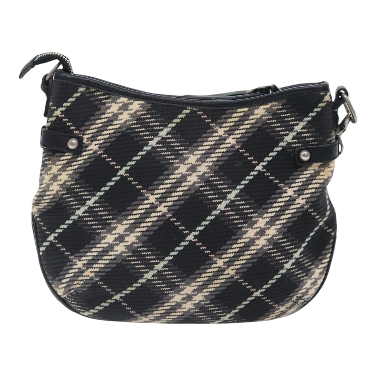 Burberry Nova Check Black Canvas Shoulder Bag (Pre-Owned)