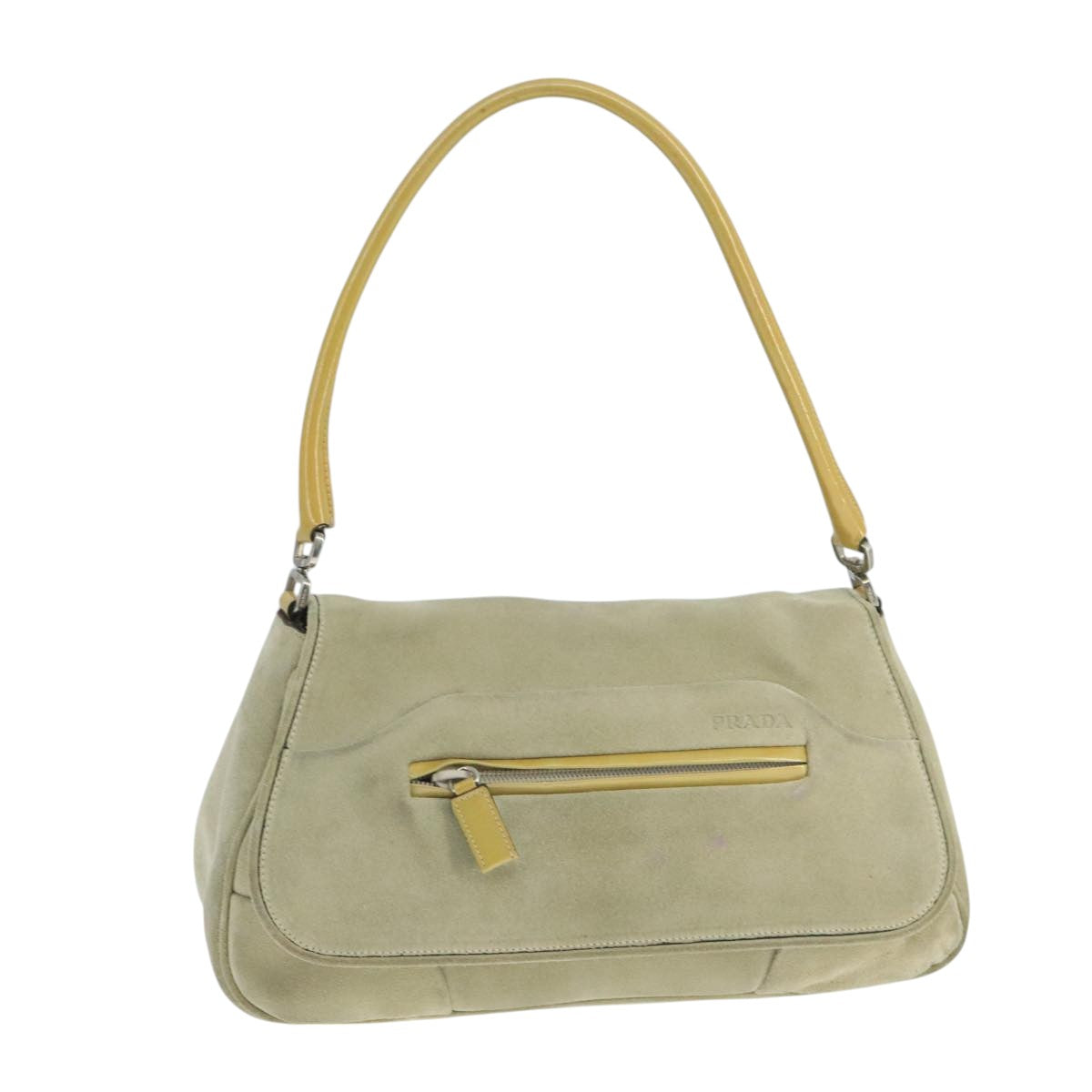 Prada Beige Suede Shoulder Bag (Pre-Owned)