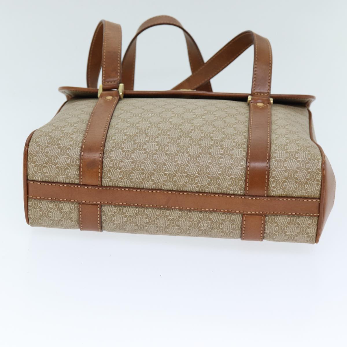Céline Macadam Beige Canvas Shoulder Bag (Pre-Owned)