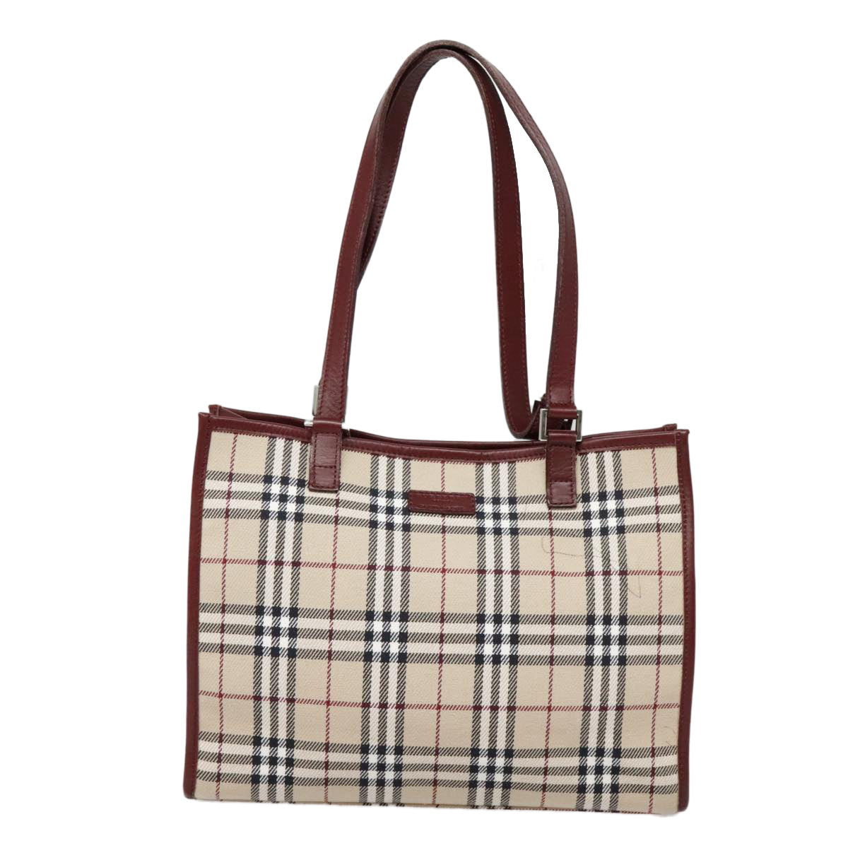 Burberry Nova Check Beige Canvas Tote Bag (Pre-Owned)