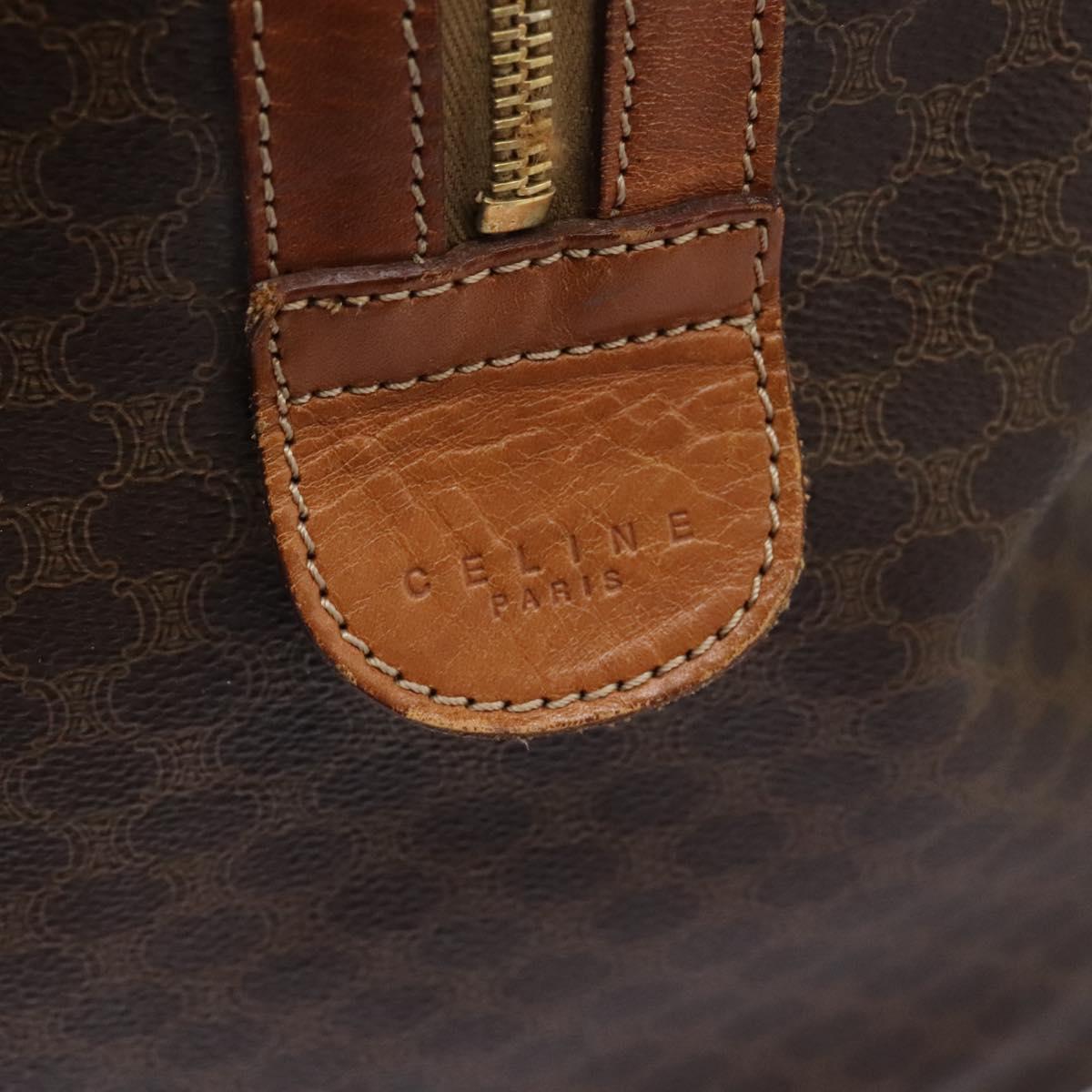 Céline Boston Brown Canvas Travel Bag (Pre-Owned)