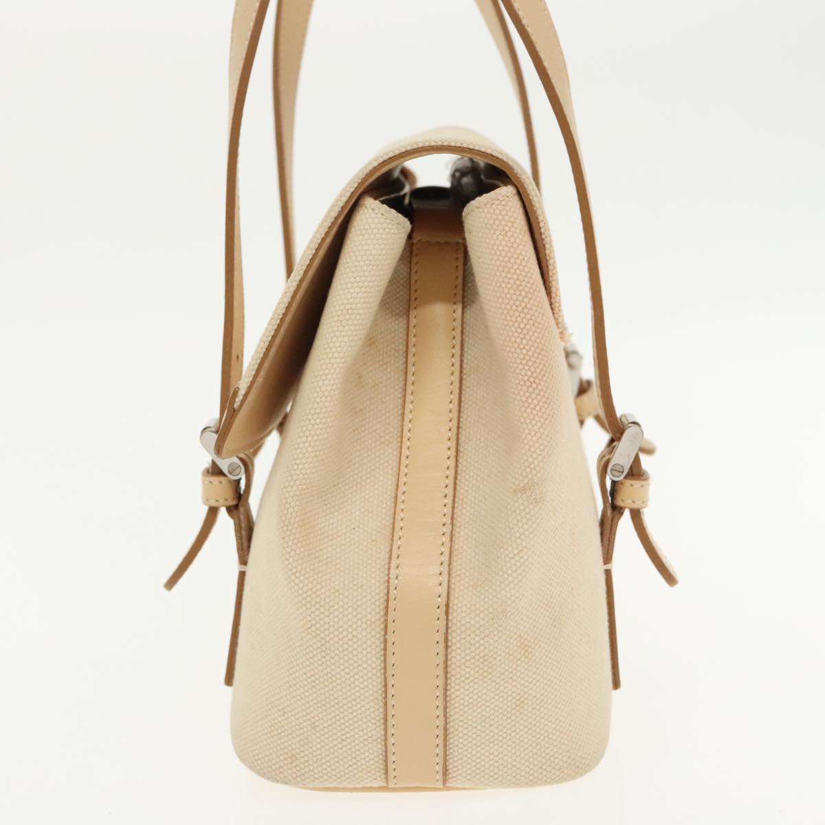 Burberry Nova Check Beige Canvas Handbag (Pre-Owned)