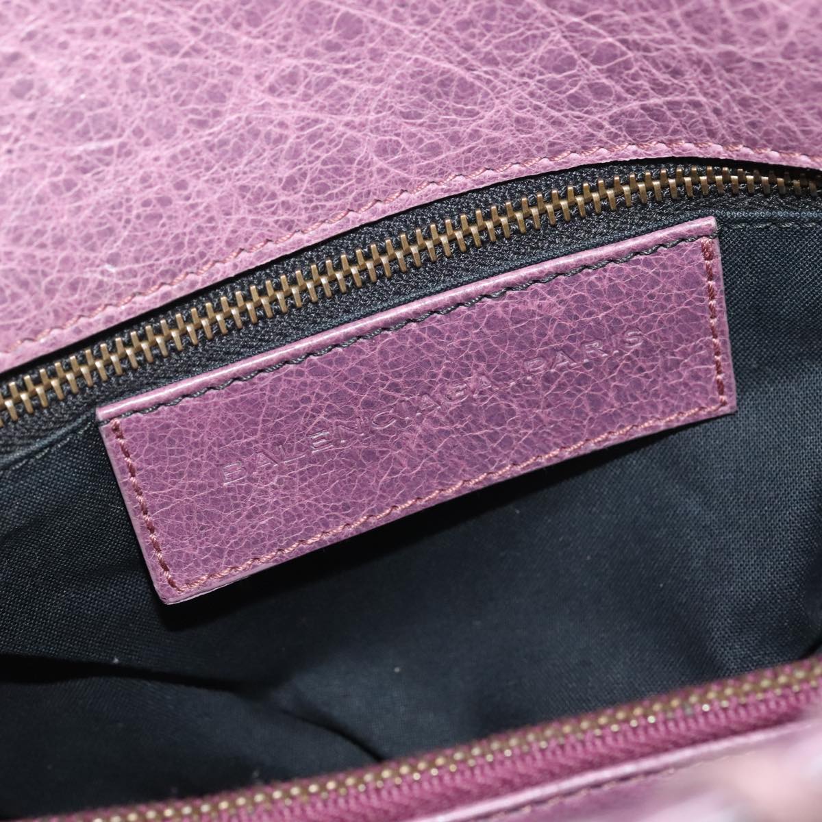 Balenciaga City Purple Leather Shoulder Bag (Pre-Owned)
