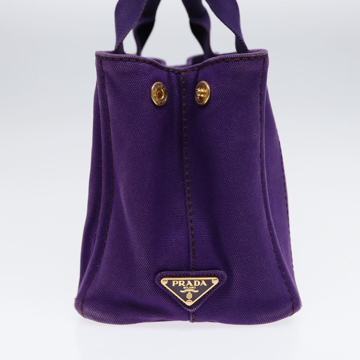 Prada Canapa Purple Canvas Handbag (Pre-Owned)